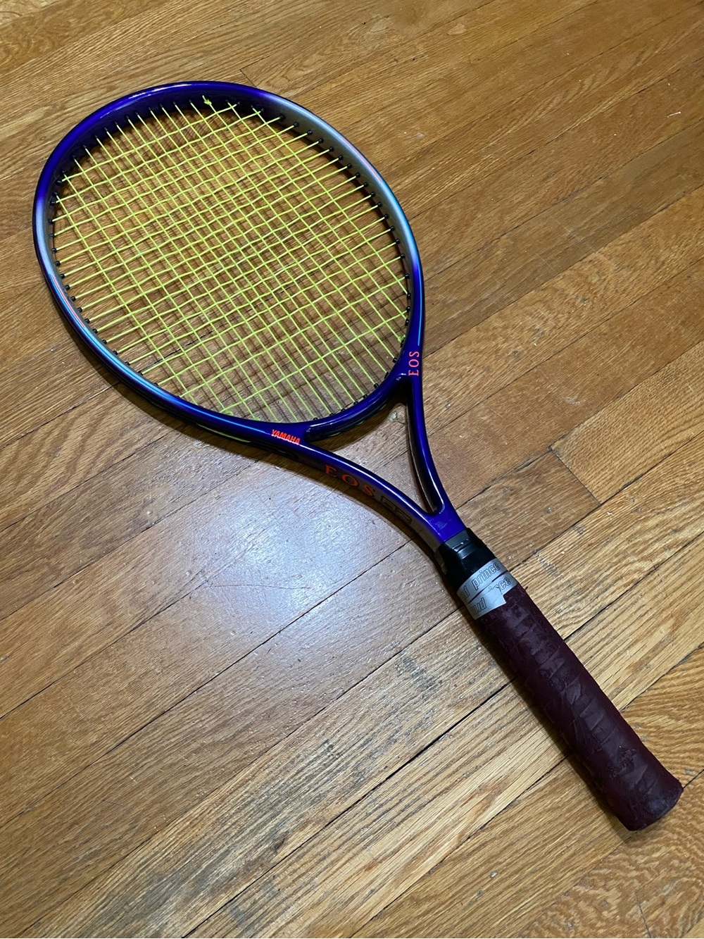 Yamaha EOS RZ Tennis Racket 110 Inches XL2 (4 1/4) (needs regrip) Yellow Purple - Picture 1 of 12